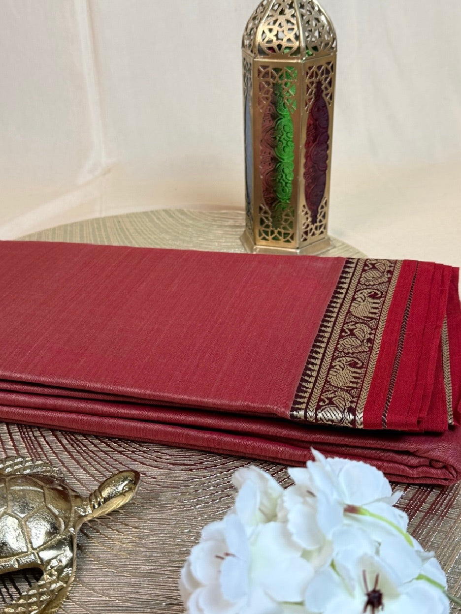 Handloom Mercerised Cotton Narayanpeth Saree