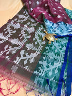 Dual-Tone Blended Muslin Saree