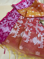 Dual-Tone Blended Muslin Saree