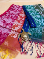 Dual-Tone Blended Muslin Saree