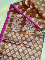 Soft Tissue Cotton Saree with Jamdani-Inspired Weave