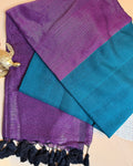 Handloom Mul Cotton Saree with Contrast Zari Pallu