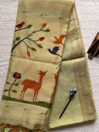 Soft Cotton Jamdani-Paithani with Muniya Border