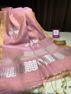 Handloom Linen Tissue Jamdani