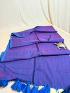 Pure Mul Plain Cotton Saree with Contrast Pallu