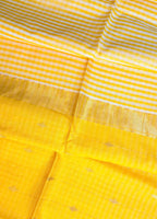 Handloom Maheshwari Small Self-Chex Saree