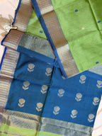 Handloom Maheshwari ‘Narmada Lehar’ Saree with Lotus Pallu