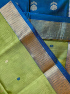 Handloom Maheshwari ‘Narmada Lehar’ Saree with Lotus Pallu