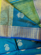 Handloom Maheshwari ‘Narmada Lehar’ Saree with Lotus Pallu