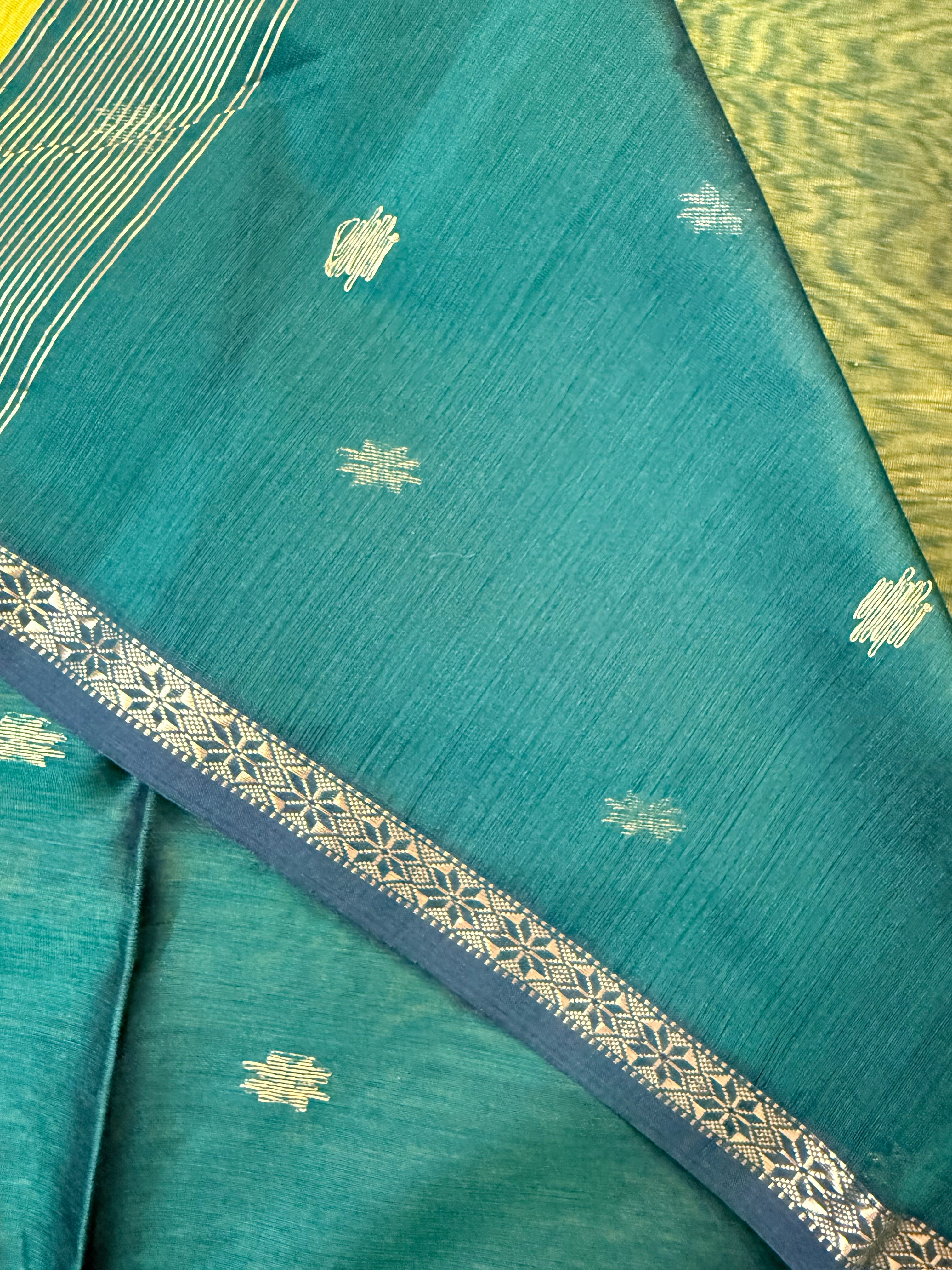 Handloom Maheshwari Star Butti Saree