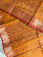 Handloom Maheshwari All-Over Zari Checks Saree