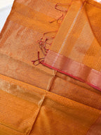 Handloom Maheshwari All-Over Zari Checks Saree