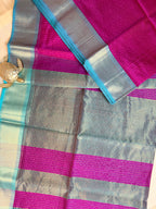 Handloom Maheshwari All-Over Zari Checks Saree