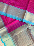 Handloom Maheshwari All-Over Zari Checks Saree