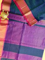 Handloom Maheshwari All-Over Zari Checks Saree