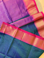 Handloom Maheshwari All-Over Zari Checks Saree