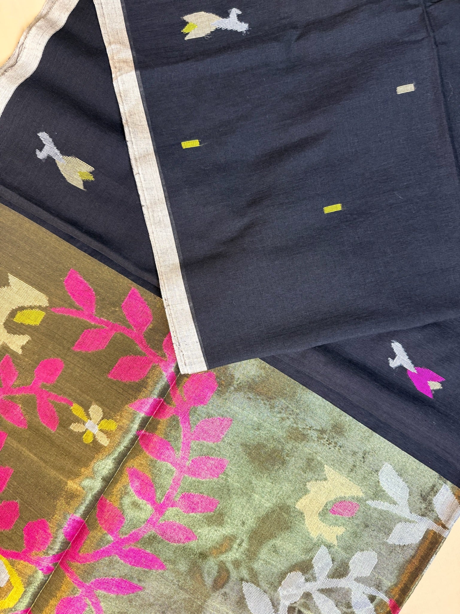 Maslite Cotton Jamdani-Paithani (Copy)