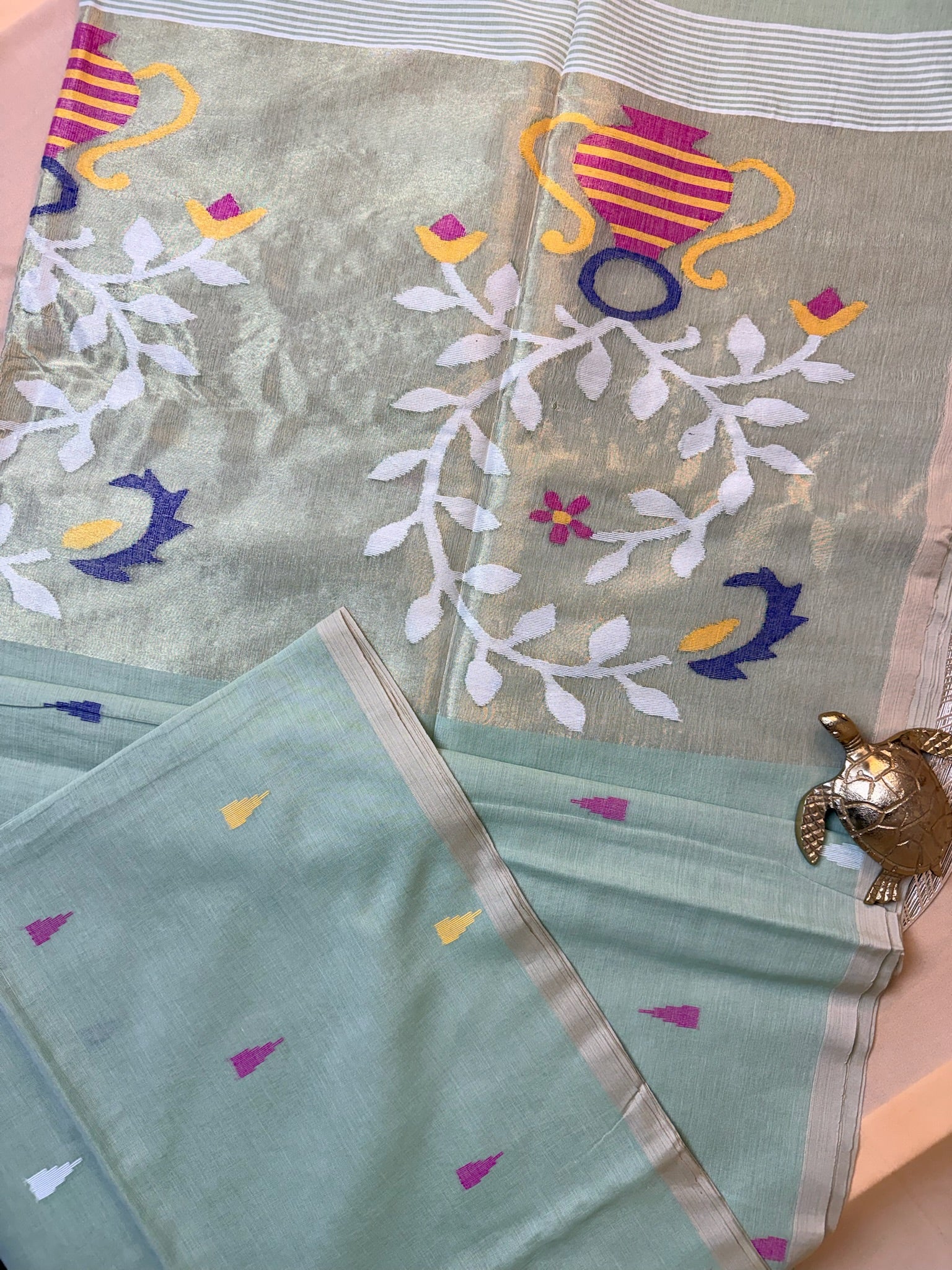 Maslite Cotton Jamdani-Paithani (Copy)