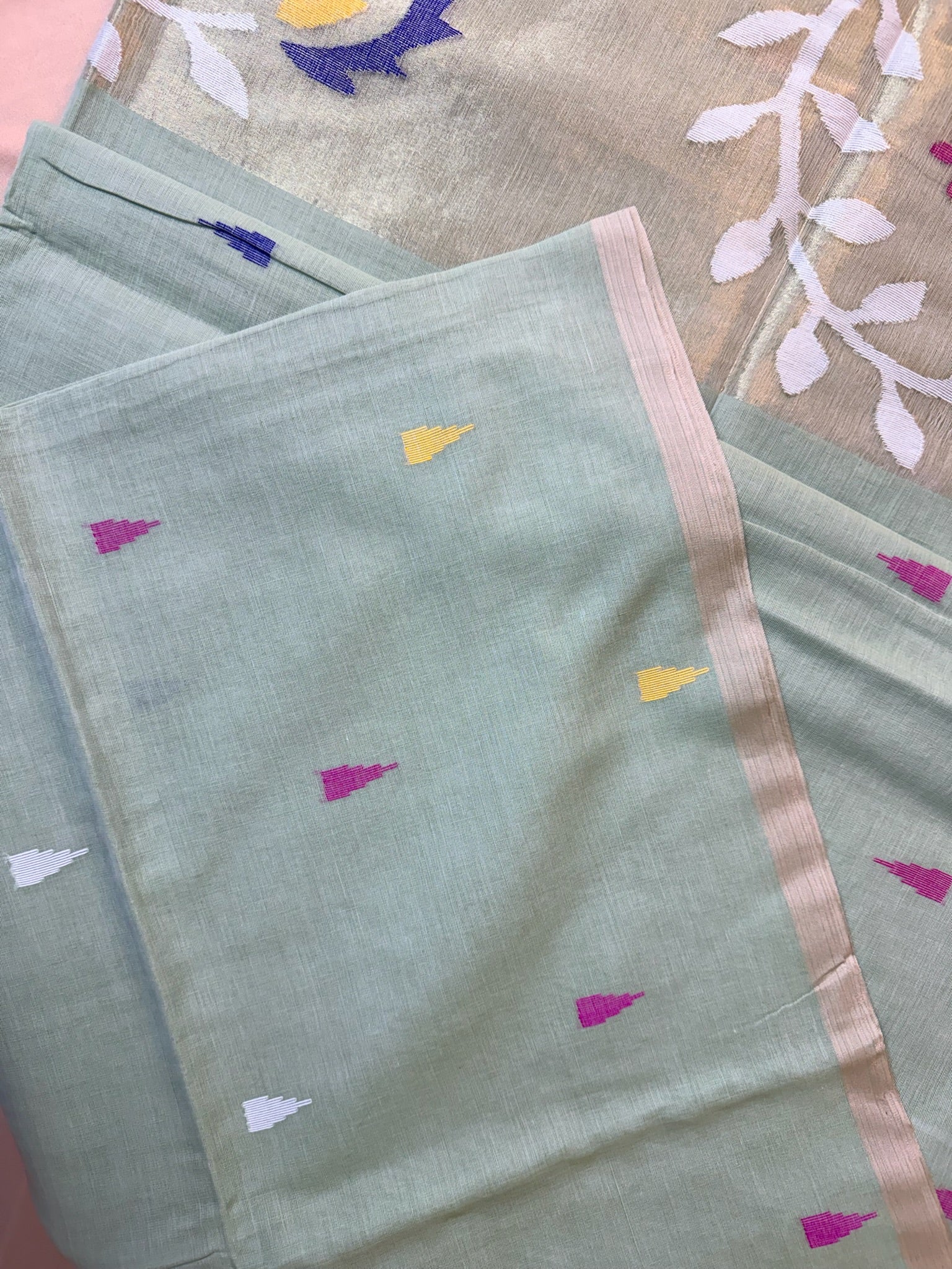 Maslite Cotton Jamdani-Paithani (Copy)