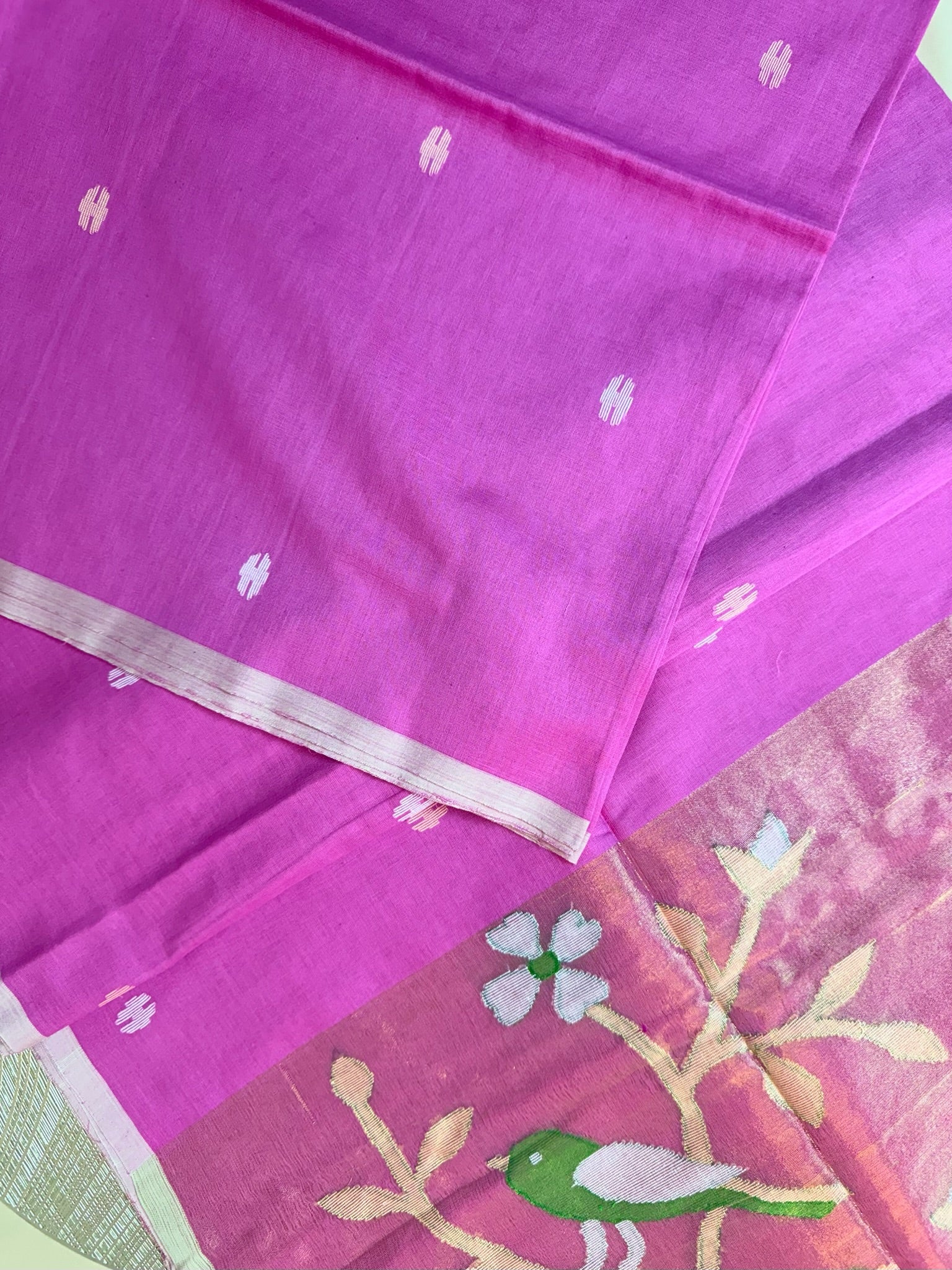 Maslite Cotton Jamdani-Paithani