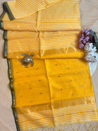 Handloom Maheshwari Small Self-Chex Saree