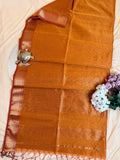 Handloom Maheshwari All-Over Zari Checks Saree