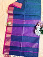 Handloom Maheshwari All-Over Zari Checks Saree