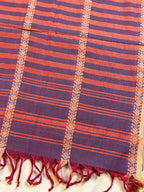 Handloom Dhaniakhali All-Over Intricate Line Butti Saree