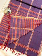 Handloom Dhaniakhali All-Over Intricate Line Butti Saree