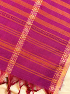 Handloom Dhaniakhali All-Over Intricate Line Butti Saree
