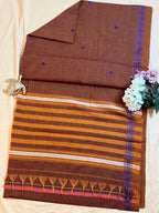 Handloom Dhaniakhali Triangle Butti with Small Border