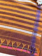 Handloom Dhaniakhali Triangle Butti with Small Border