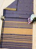 Handloom Dhaniakhali Intricate Dual Color Contrast Border Saree