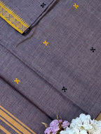 Handloom Dhaniakhali Intricate Dual Color Contrast Border Saree