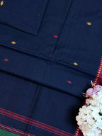 Handloom Dhaniakhali Intricate Contrast Border Saree