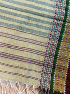 Handloom Dhaniakhali Intricate Multicolor Border Saree