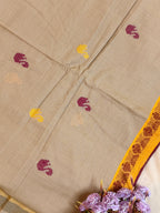 Handloom Dhaniakhali Intricate Swan Butti Saree