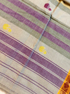 Handloom Dhaniakhali Intricate Swan Butti Saree