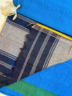 Handloom Dhaniakhali Cotton Saree with Contrast Border