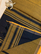 Handloom Dhaniakhali Cotton Saree with Contrast Border