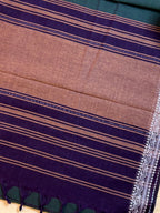 Handloom Dhaniakhali Cotton Saree with Thin Border