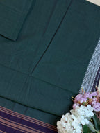 Handloom Dhaniakhali Cotton Saree with Thin Border