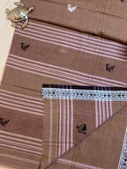 Handloom Dhaniakhali Intricate Bird Butti Saree&nbsp;