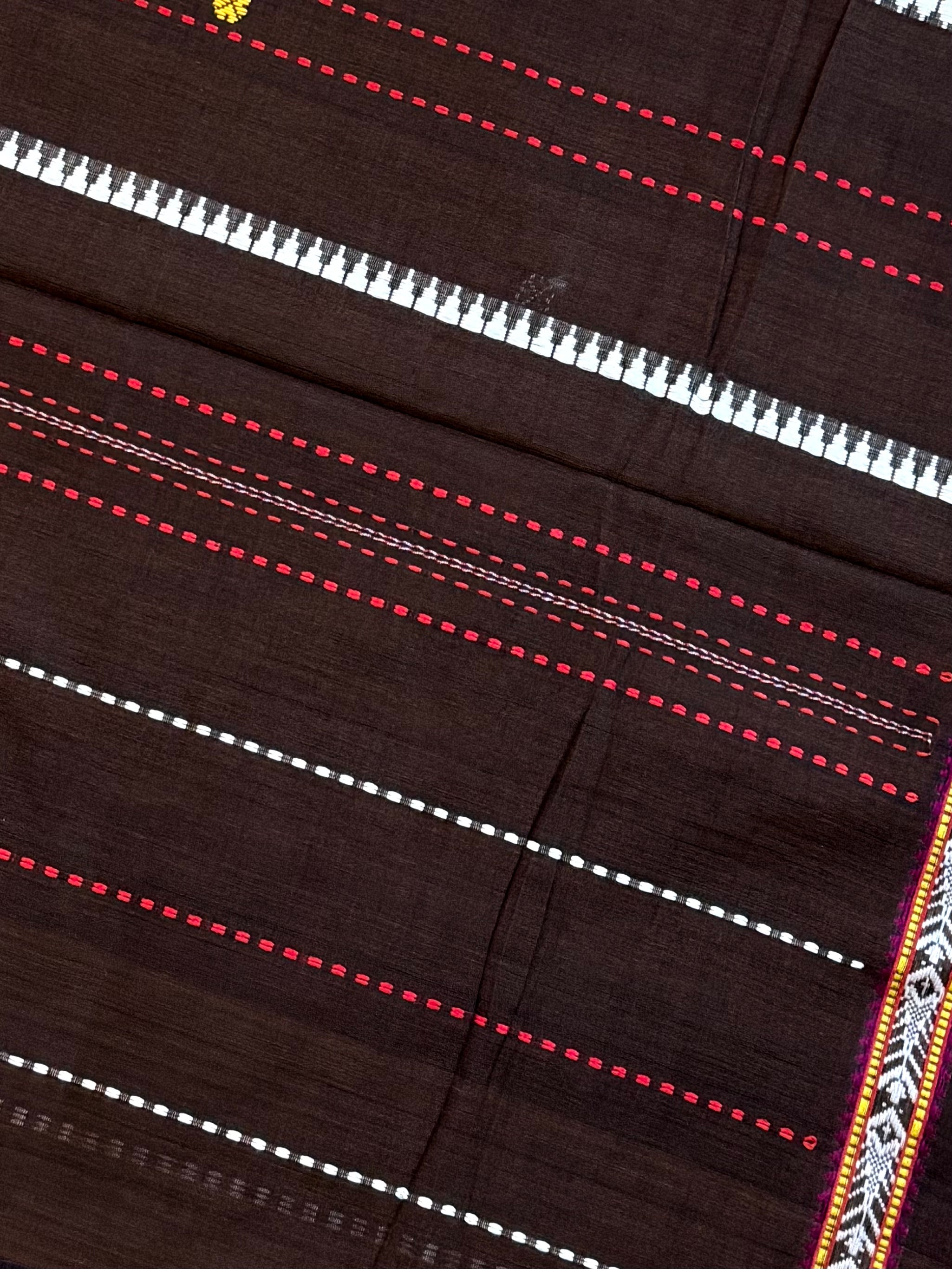 Handloom Dhaniakhali Skirt Border Saree