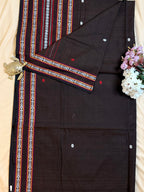 Handloom Dhaniakhali Skirt Border Saree