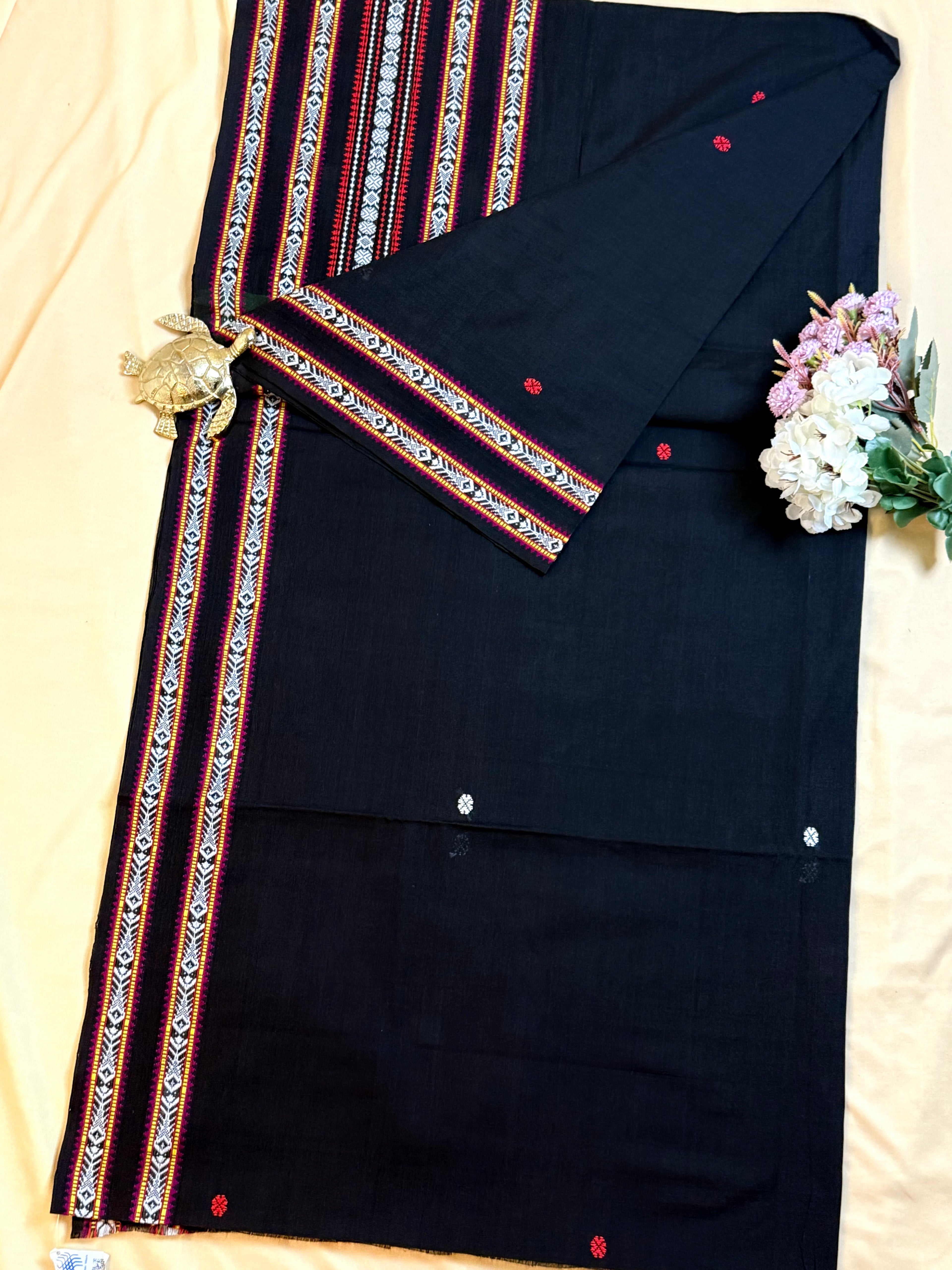 Handloom Dhaniakhali Skirt Border Saree