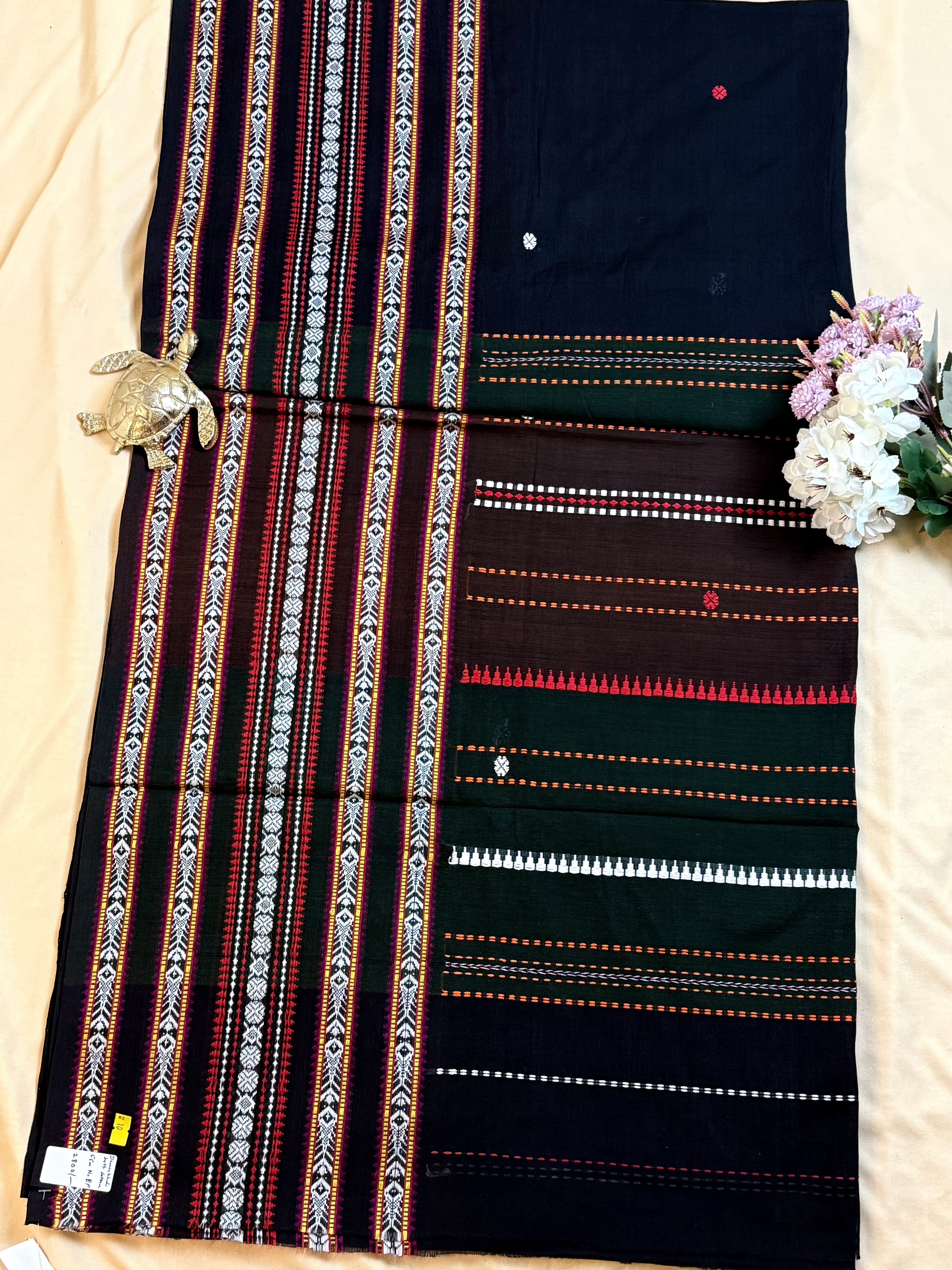 Handloom Dhaniakhali Skirt Border Saree