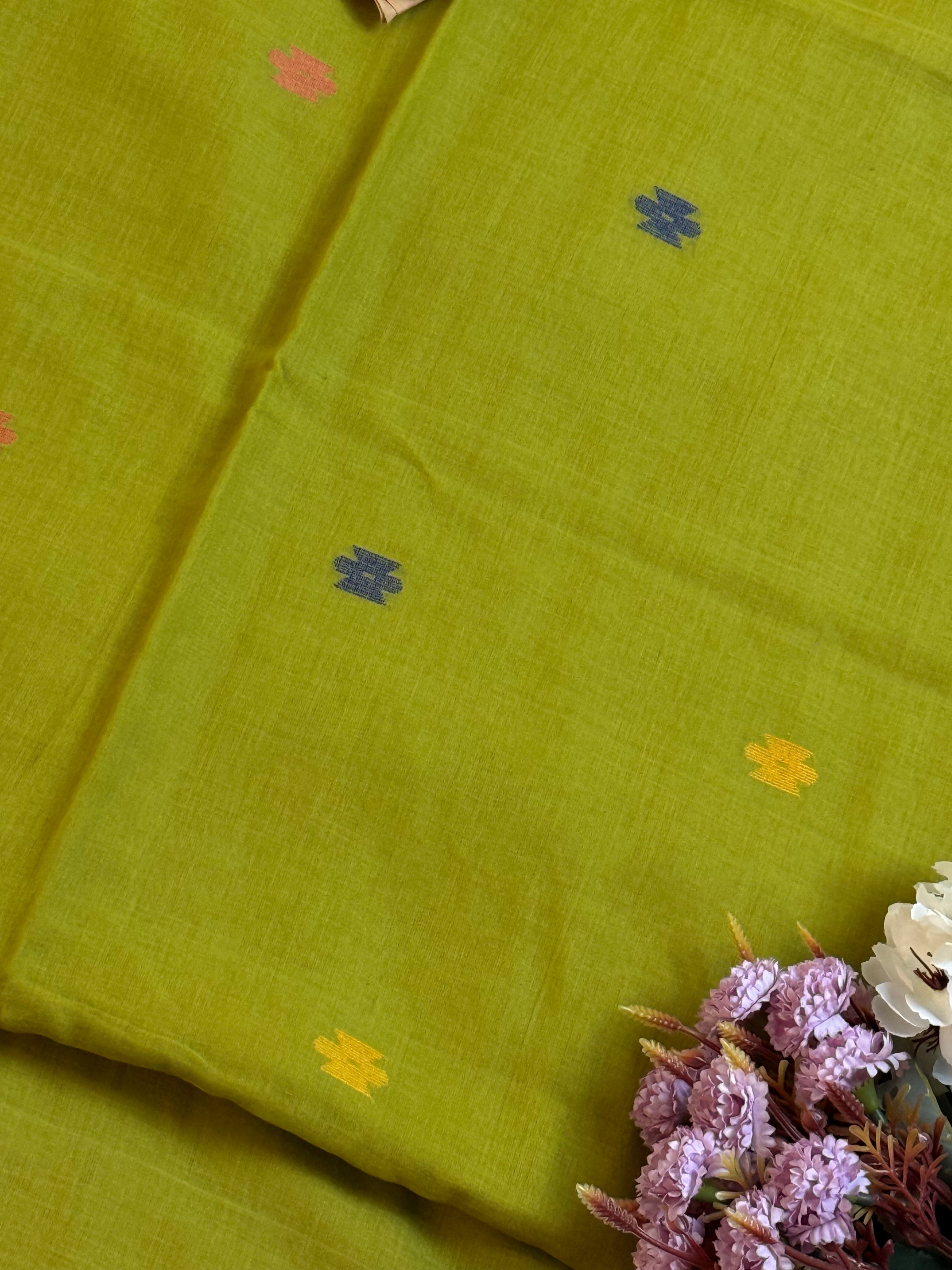 Handloom Mul cotton needle Jamdani Saree