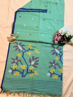 Handloom Mul cotton needle Jamdani Saree