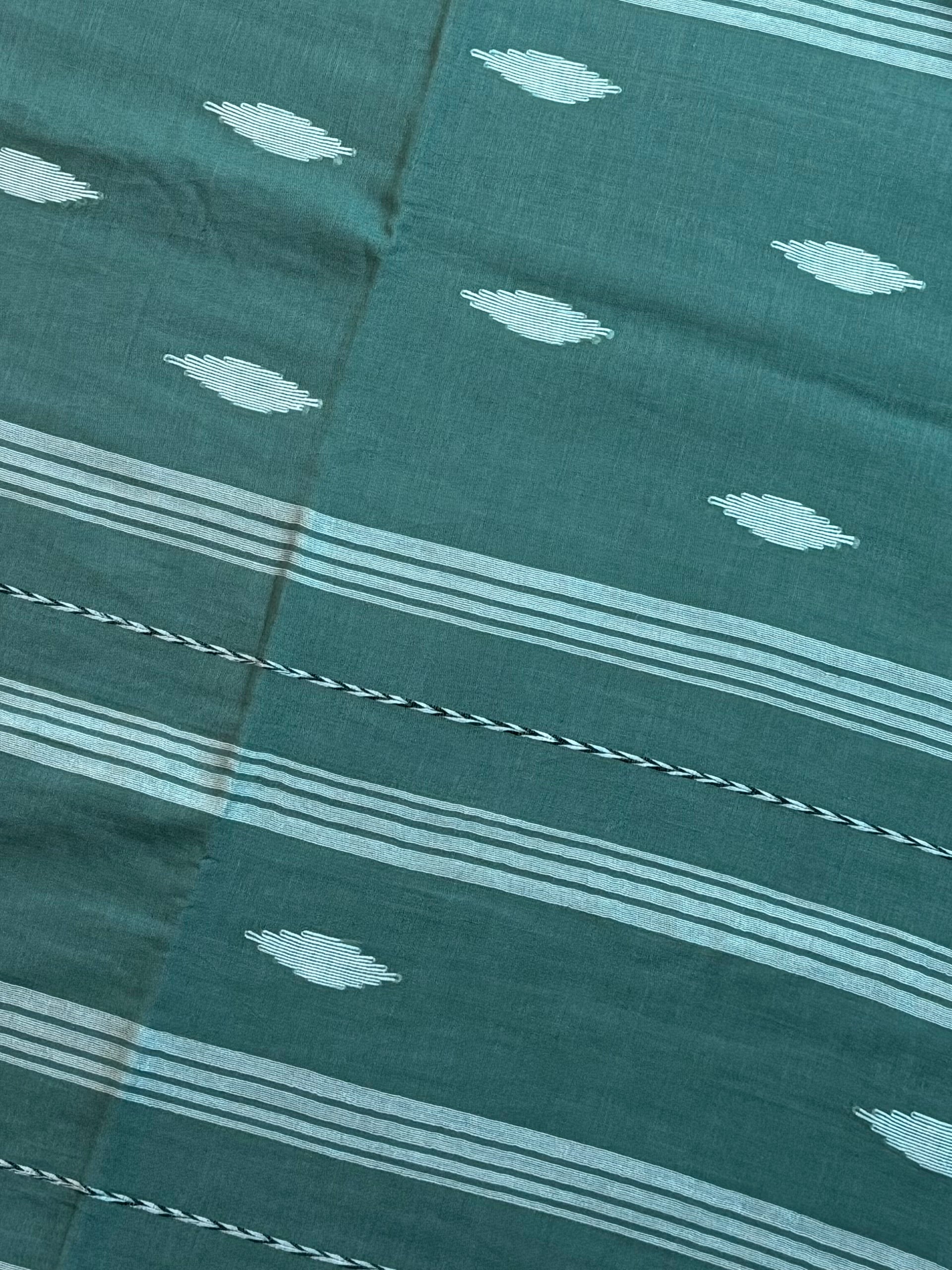Pure Mul Cotton Saree with Needle Jamdani Artistry
